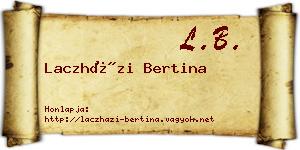 Laczházi Bertina névjegykártya